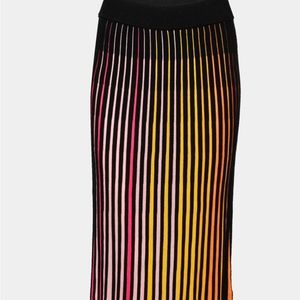 COPY - Kenzo Black Knitted Rainbow Pleated Skirt